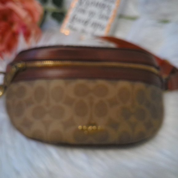 Coach Handbags - Signature Brown Canvas Belt Bag by Coach